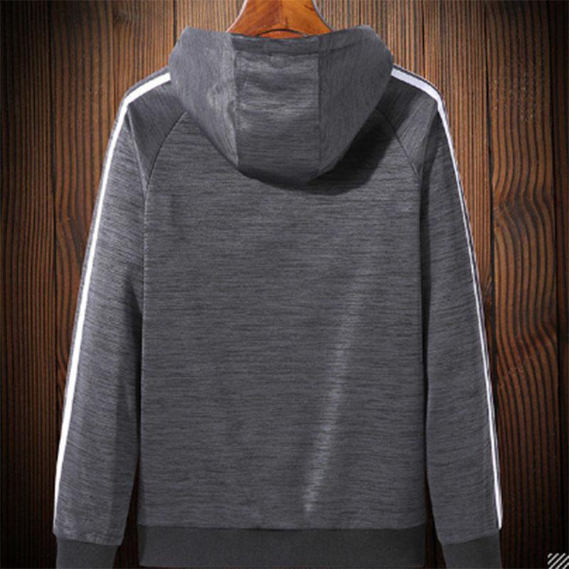 Spring and Autumn Plus Size Jacket Cardigan Jacket Men's Casual Zipper Student Sports Hoodie Fat Jacket Sweater Plus Fertilizer