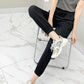 Ice Silk Sports Pants Summer Ladies Loose and Thin Beam Blooming Pants Casual Harem Pants High Waist Thin Sections Versatile