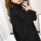 Sweater Turtleneck Plus Size Women's Fat Mm Loose and Thin Knitted Top