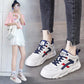 Spring Autumn Leather White Shoes Sports Shoes Casual Shoes College Style All-match Platform Shoes Women