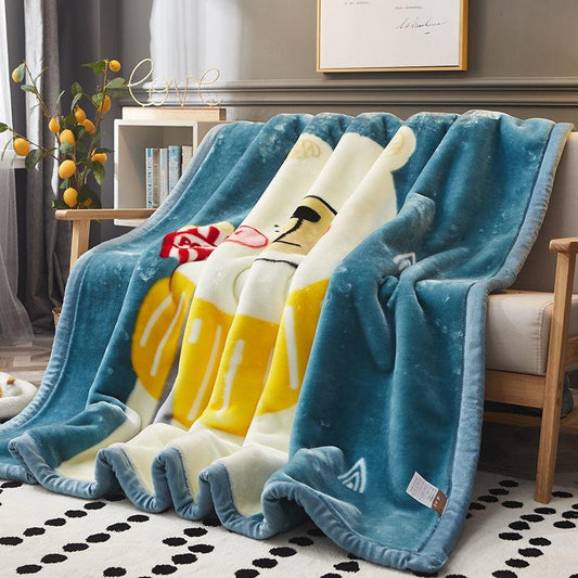 Blanket Quilt Thicken Warm Winter Double Single Double Cover Blanket Sheet Coral Fleece Blanket Warm Breathable Thicken Blanket
