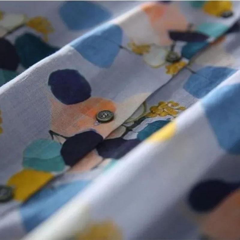 Summer Printed Half Sleeved Dress Women's Mid-length Korean Slim Fit Plus Size Long Skirt Lapel Pleated A-line Skirt Colorful Polka Dot Dress