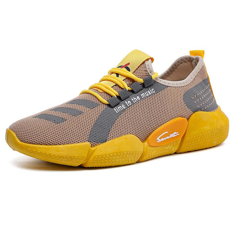 Men's Low Top Sneakers Casual Breathable Mesh Casual Shoes Breathable Summer All-match Coconut Shoes