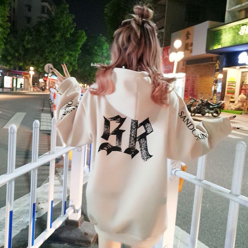 Hood Top Autumn Winter Sweatshirt Cotton Women's Sweatshirt Wild Large Size Long Sleeve Warm