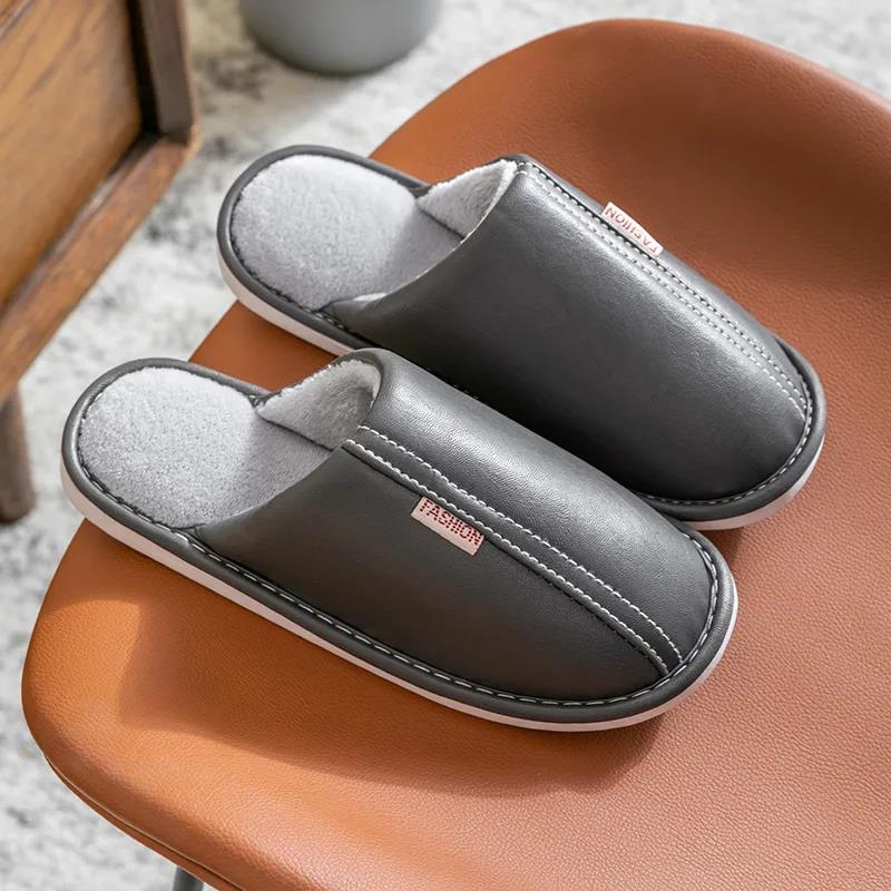 Winter Stylish Women's Slippers Indoor Bedroom Couple Lovers Shoes Warm Flat Non-slip Slippers