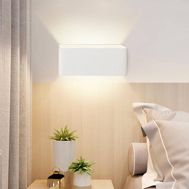 Nordic Led Wall Lamp Aluminum Outdoor Indoor White Black Stairs Bedroom Bedside Bathroom wall Light