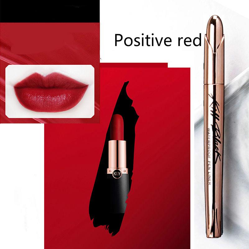 Non-blooming quick-drying thin head hard head eyebrow pencil eyeliner mascara full set of waterproof