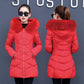 Women's Jacket Winter Jacket Medium-Long Cotton Parka Plus Size Coat Slim Ladies Casual Clothing