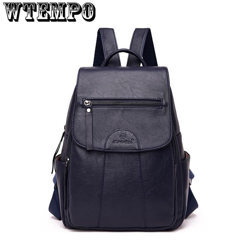 Fashion School Backpack Teenage Girls High Quality Leather flower Women Shoulder Bag Backpack
