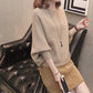 Winter Pullover Loose Top Solid Color Women's Sweater