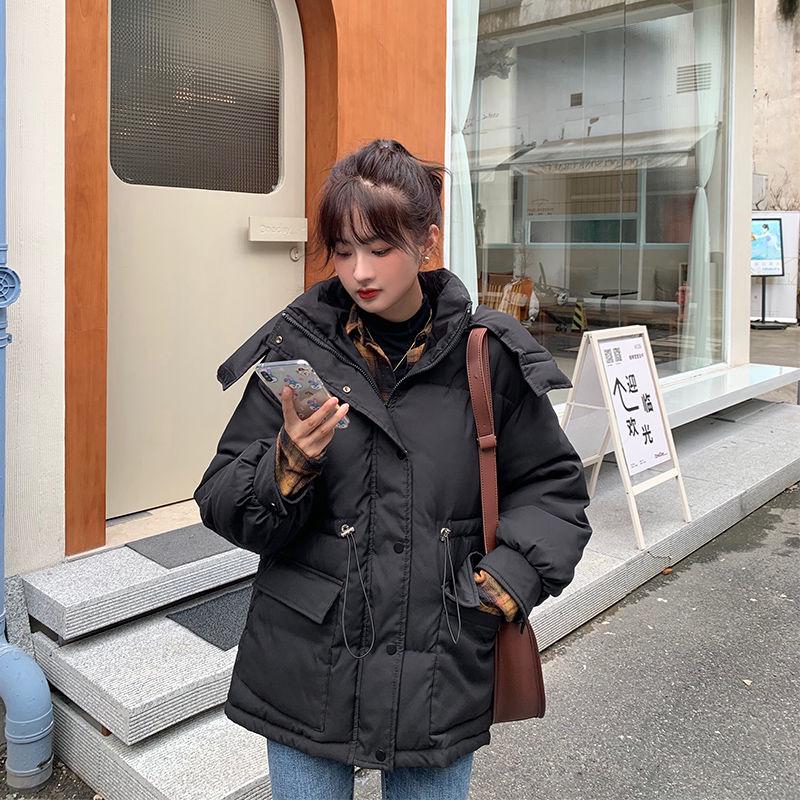 Winter Short Purple Cotton-padded Jacket Women's Loose Down Cotton-padded Jacket Student Bread Jacket