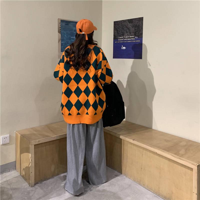 Korean Wild Thickening Autumn and Winter Pullover Sweater Women Loose Long Sleeved Sweater