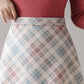 Autumn and Winter New High-waist Woolen Plaid Skirt Women's Mid-length A-line Large Skirt Over-the-knee Umbrella Skirt Autumn