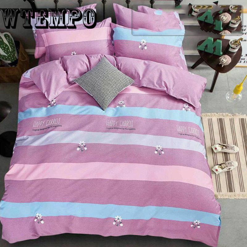 Bedroom Bed Linen Set Printing Patterns Microfiber Duvet Cover Set Pillowcase Bedding Set
