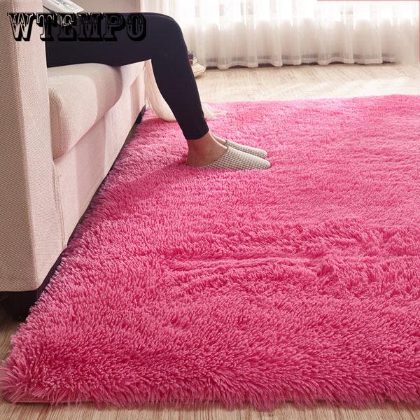 Living Room Area Carpet Mat Anti-Slip Bedroom Carpet Tea table long plush Carpets Bedroom