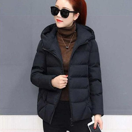 Winter Bubble Coat Women Solid Oversized Short Jacket Female Hooded  Padded Jacket Parkas Mujer