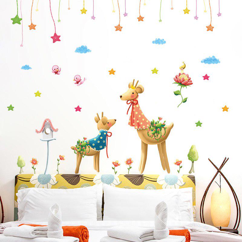 [sticker ]Fantasy Deer Wall Stickers For Kids Rooms Bedroom Kitchen Children Room Home Decor Wall D