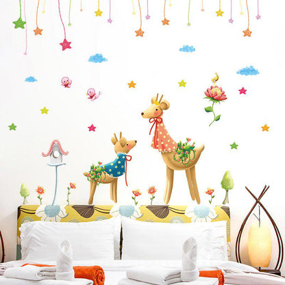[sticker ]Fantasy Deer Wall Stickers For Kids Rooms Bedroom Kitchen Children Room Home Decor Wall D