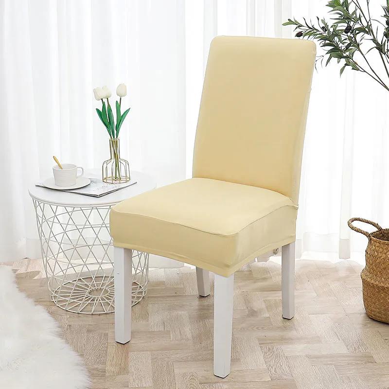 Plain Color Chair Cover Spandex Stretch Elastic Wedding Banquet Chair Covers Dining Seat Cover