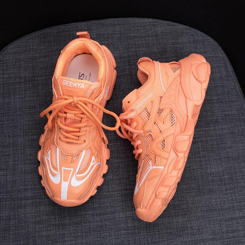 Spring and Summer Daddy Shoes Women's Shoes Thick Bottom Breathable Wild Hollow Sports Casual Shoes