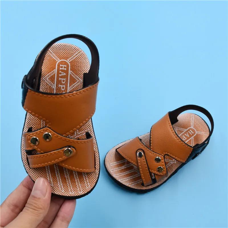 Boy's Sandals In Summer Soft Sole Outdoor Light Sandals Little Boys Anti-slip Flat Casual Sandals