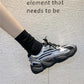 2020 Women Chunky Sneakers Designers Ulzzang Silver Lace Up Casual Vulcanized Shoes Sports Footwear