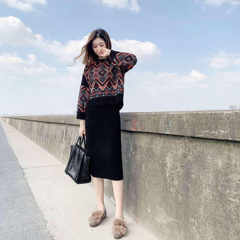 Women Loose Fall Winter Sweater Long Sleeve Knitted Casual Tops