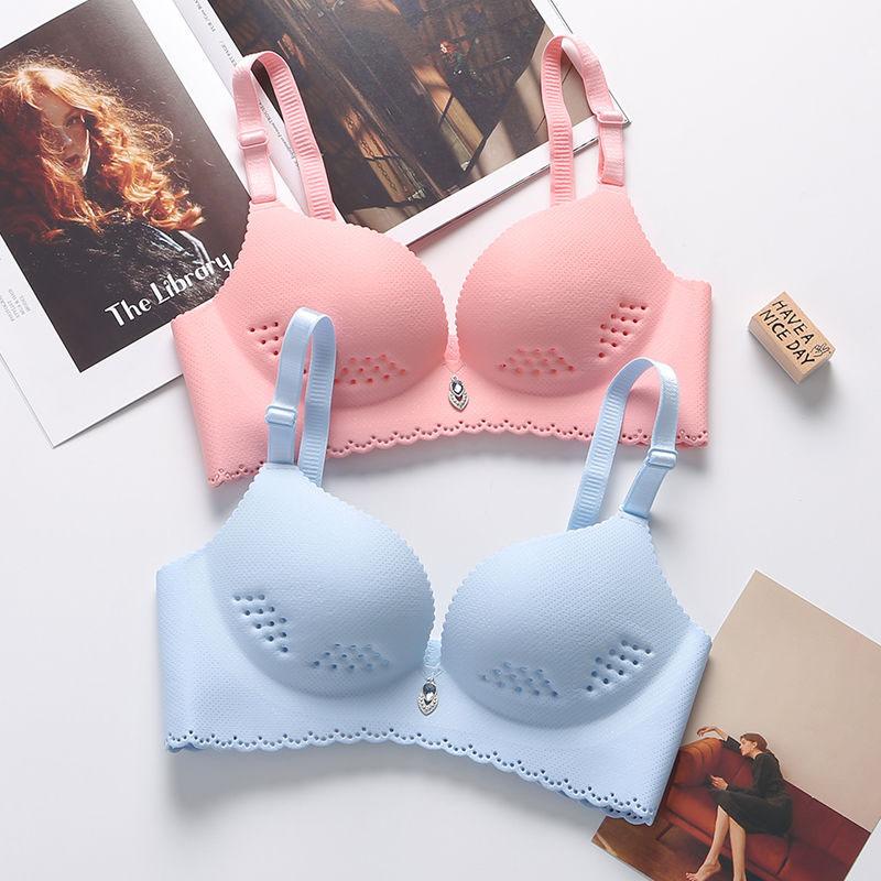 Four Seasons Thin Ladies No Steel Ring Plus Size Underwear Students Gather Big Bra