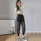 Net Yarn Loose Foot Mosquito Pants Women's Summer Casual Pants Thin Ice Silk Bloomers Embroidered Nine-point Sun Protection Pants