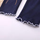 Girls Spring and Autumn Ruffled Leggings Korean Children's Trousers Slim Stretch Pants Casual Pants