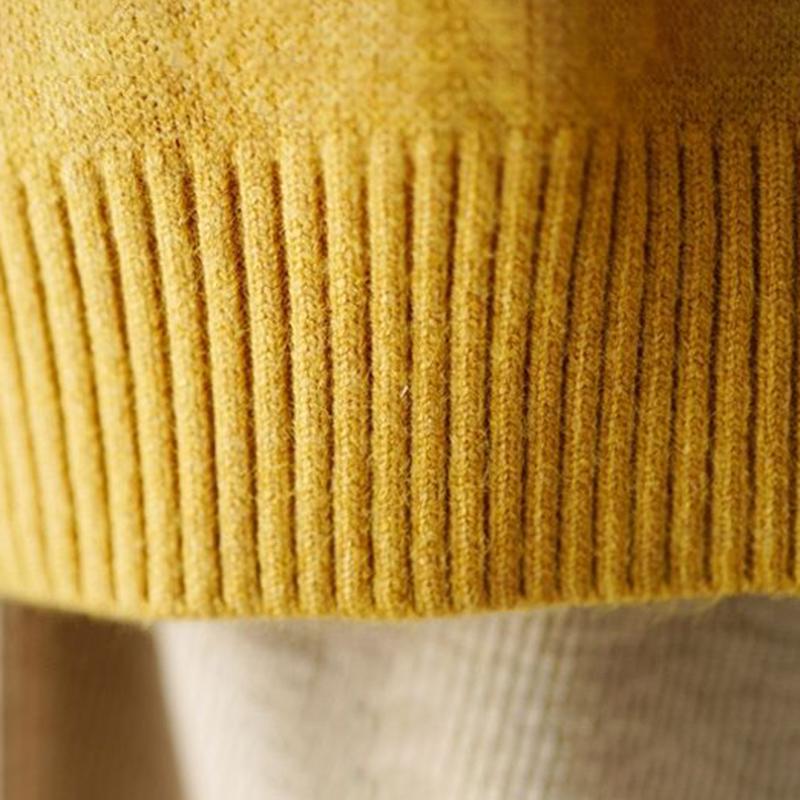 Retro Love Jacquard Round Neck Sweater Loose Ethnic Style Sweater Cardigan Jacket Long-sleeved Warm Casual Jacket