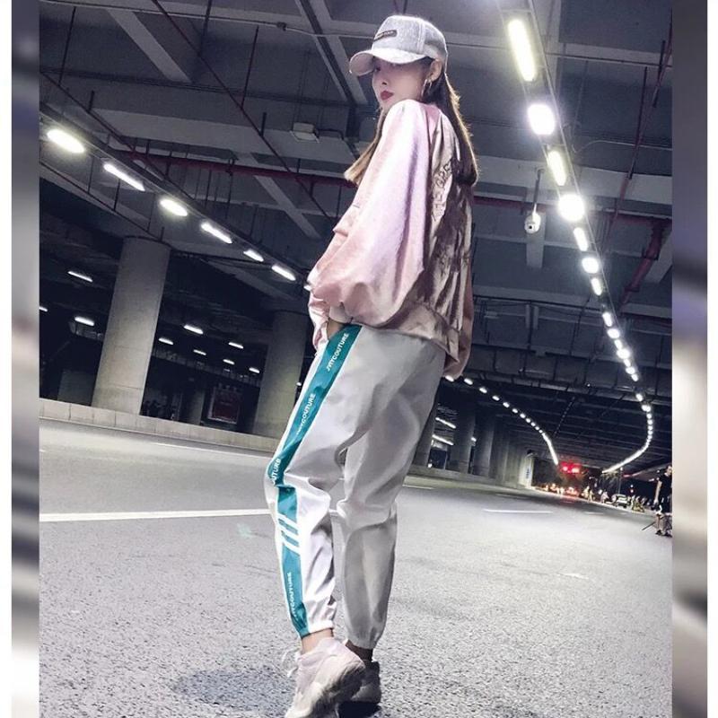 Plus Spring and Summer Handsome Hip-hop Pants Women Korean Style Trendy Student Loose Sweatpants Look Thin Casual and Versatile