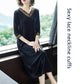 Plus Size Women's Stitching Lace Dress Spring and Summer Half Sleeve Long Skirt Daily Wear