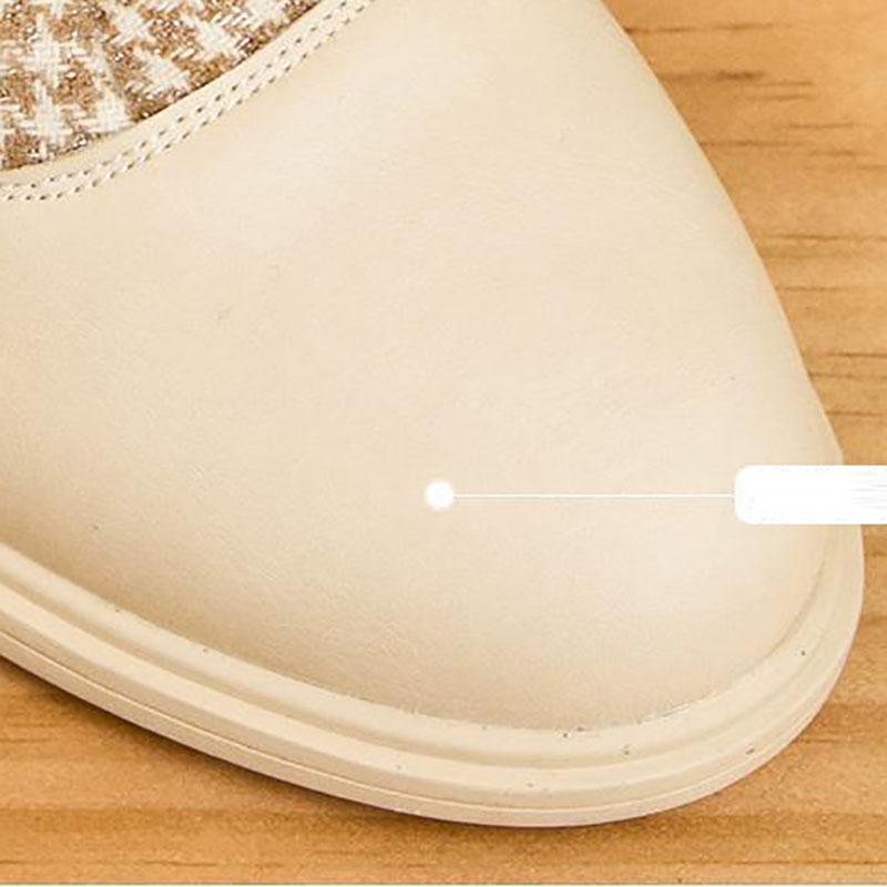Ladies Style Gentle Shoes Women Spring All-match Women's Shoes Retro Single Shoes Mid-heel Small Leather Shoes