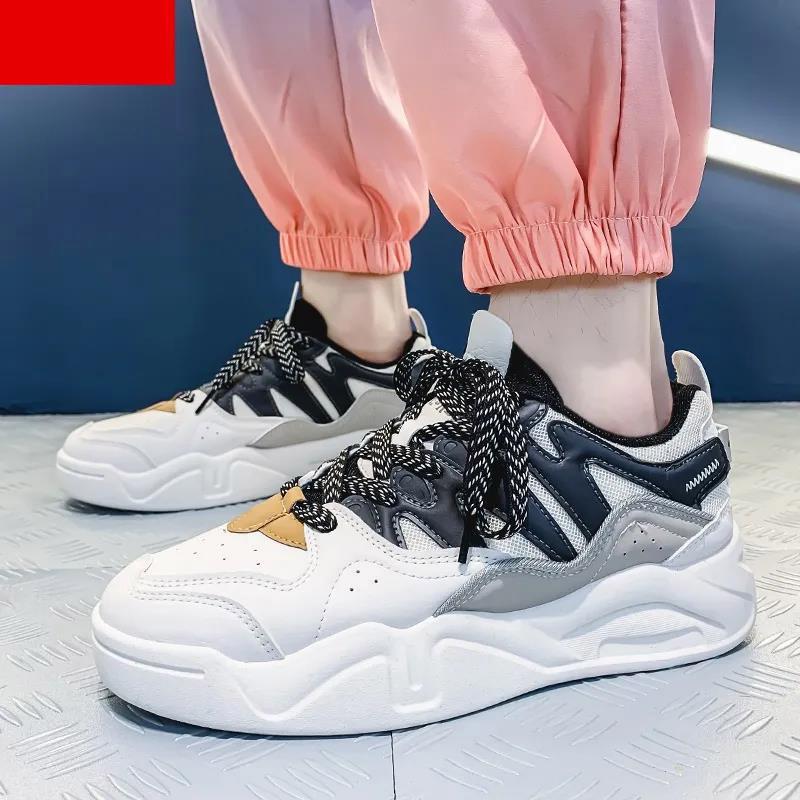 Sports Shoes Men's Thick-soled All-match Old Shoes Boys Summer Hong Kong Style Sports Small White Tide