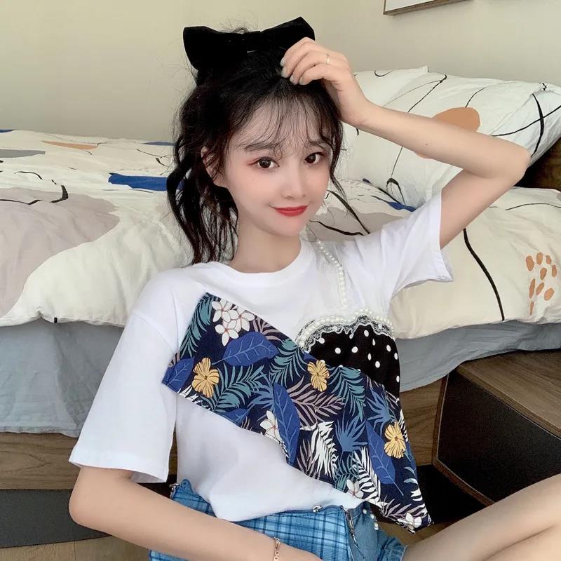 Women's Summer Loose Round Neck Printed Short Sleeve T-shirt