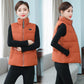 Cotton Vest Autumn and Winter Women's Short Jacket Korean Fashion Slim Fit All-match Women's Cotton Vest Jacket Outer Wear Small Vest