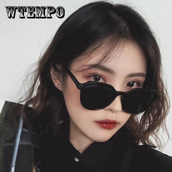 WTEMPO Sunglasses Female Retro Harajuku Style Sunglasses Female Round Face UV Protection
