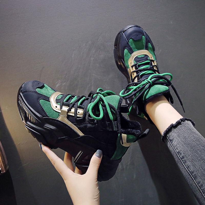 Daddy shoes female sports shoes ins female wild thick-soled shoes female students Korean version