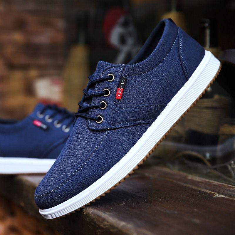 Breathable [deodorant] Cloth Shoe Man Goes All Out Board Shoe Canvas Shoe Man Recreational Man Shoe