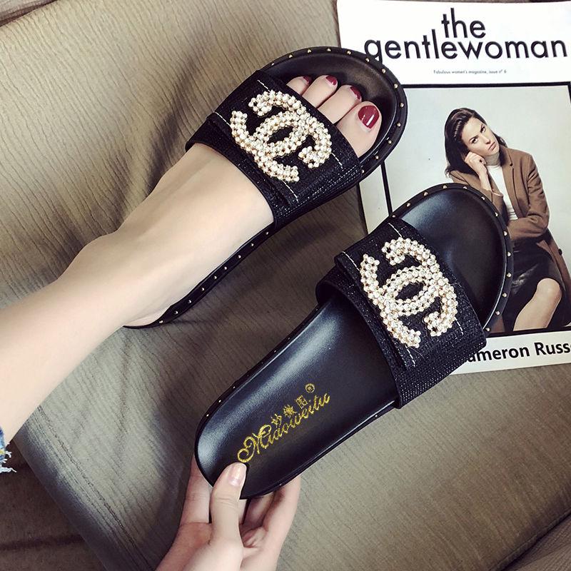 Women Summer Fashion Ladies Large Size Thick Sponge Cake Bottom Beach Seaside Sandals and Slippers