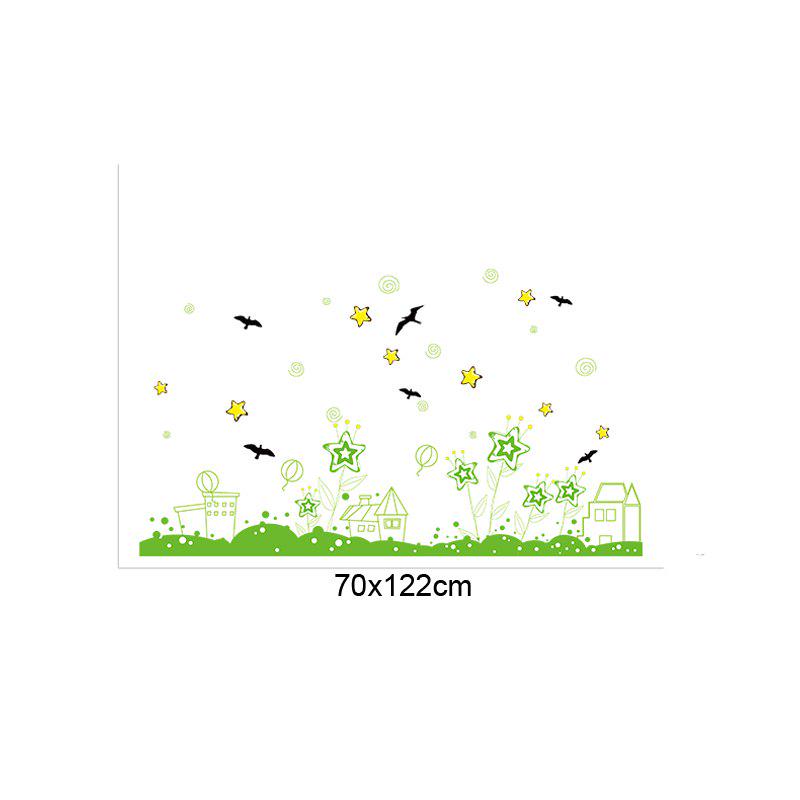 [Wall sticker ]Star Garden Wall Stickers For Kids Rooms Bedroom Kitchen Toilet Sticker Home Decor Wa