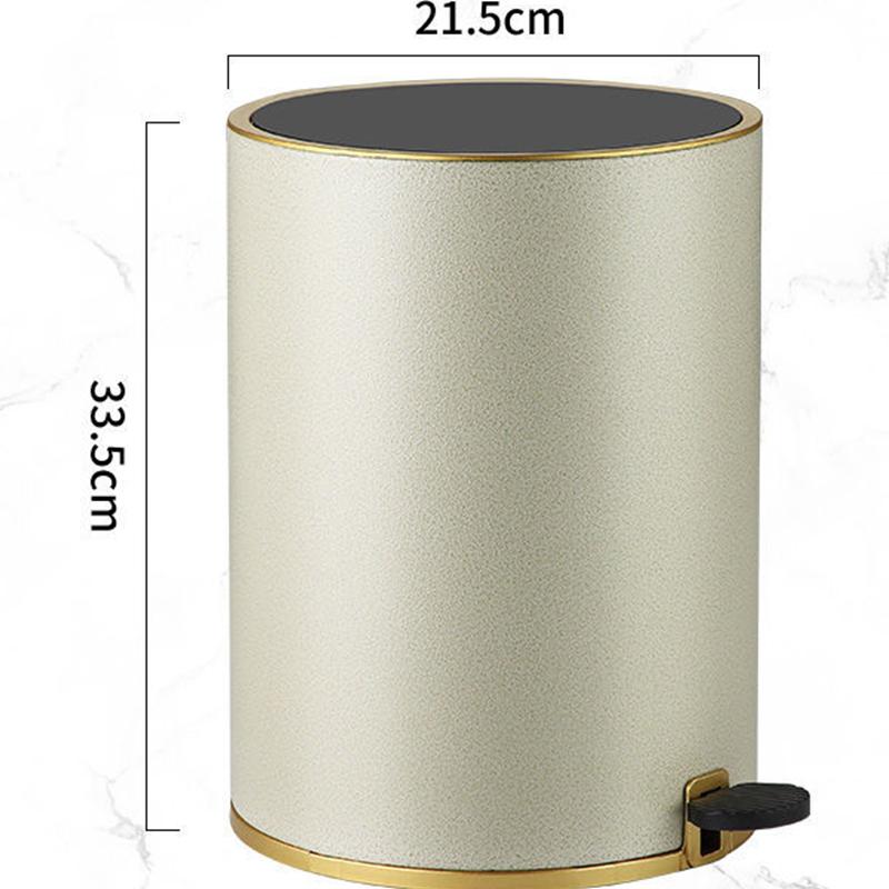 Trash Can Large Capacity Stainless Steel Foot-operated Household Kitchen Bedroom Light Luxury Style Net Red Bathroom with Lid Deodorant