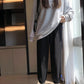 Solid Color Bundle Feet Thin Sports Pants Women's Autumn and Winter Fleece Thickened Pants Loose Casual Warm Sweatpants