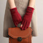 Fingerless Warm Gloves Female Winter Cute Korean Version Half-finger Plus Velvet Thick Cotton Driving Leak Two Fingers