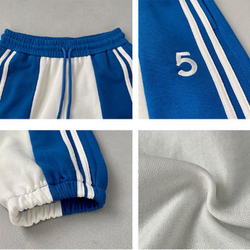 Sports Pants Women's Spring and Autumn Style Stitching Design Sense High Street Sweatpants Elastic Waist All-match Casual Slimming