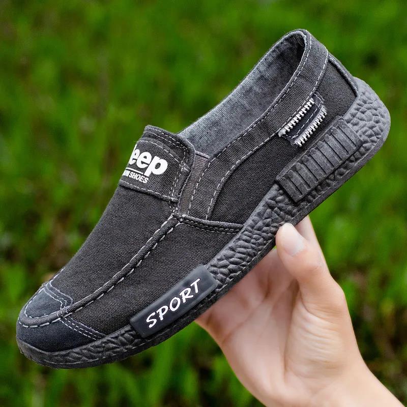 Spring and Summer Non-slip Deodorant Breathable Cloth Shoes Men's Autumn Large Size Casual Canvas Shoes All-match Work Shoes