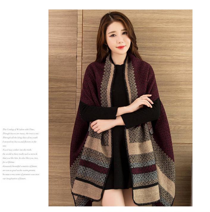 A Variety of Coat Female Mid-length Shawl Winter Women Casual Oversized Cloak Nizi Coat Tide