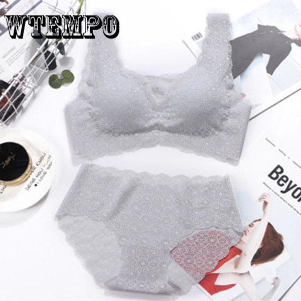 Sexy Lace No Trace No Steel Ring Gathered Bra Sleep Sports Vest Small Chest Underwear Female Bra
