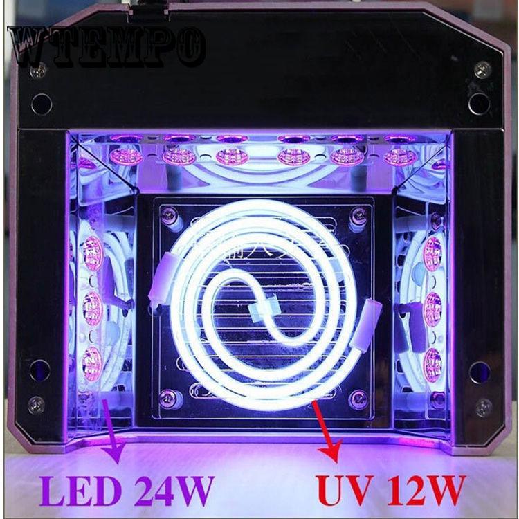 36W Dual UV LED Nail Lamp Nail Machine Gel Polish Gel Varnish Curing Light Timer Nail Art Tools